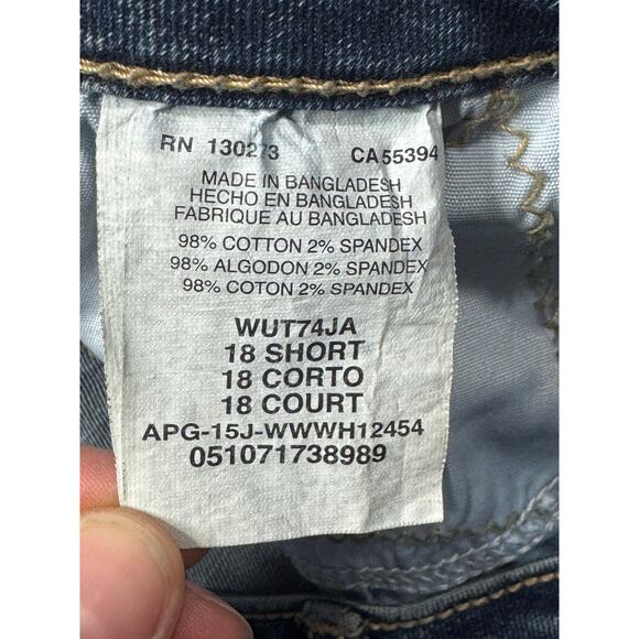 Aura by Wrangler Women's Straight Leg Blue Denim Jeans - Size 18 Short (40x31) - Picture 4 of 4